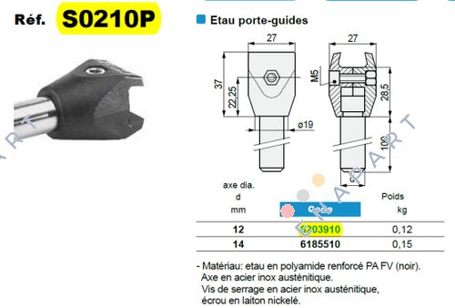 S0210P 6203910 (1 meter) Направляючий затискач