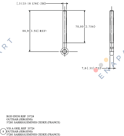 35724  ROD END, 5/16-18, SS